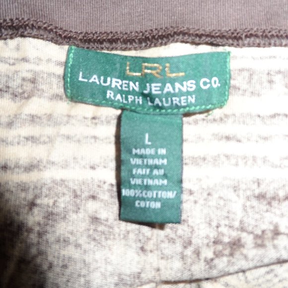 NWT Lauren Jeans Co -Ralph Lauren Striped 3 Button Shoulder Long Sleeve-Size L - Picture 4 of 4